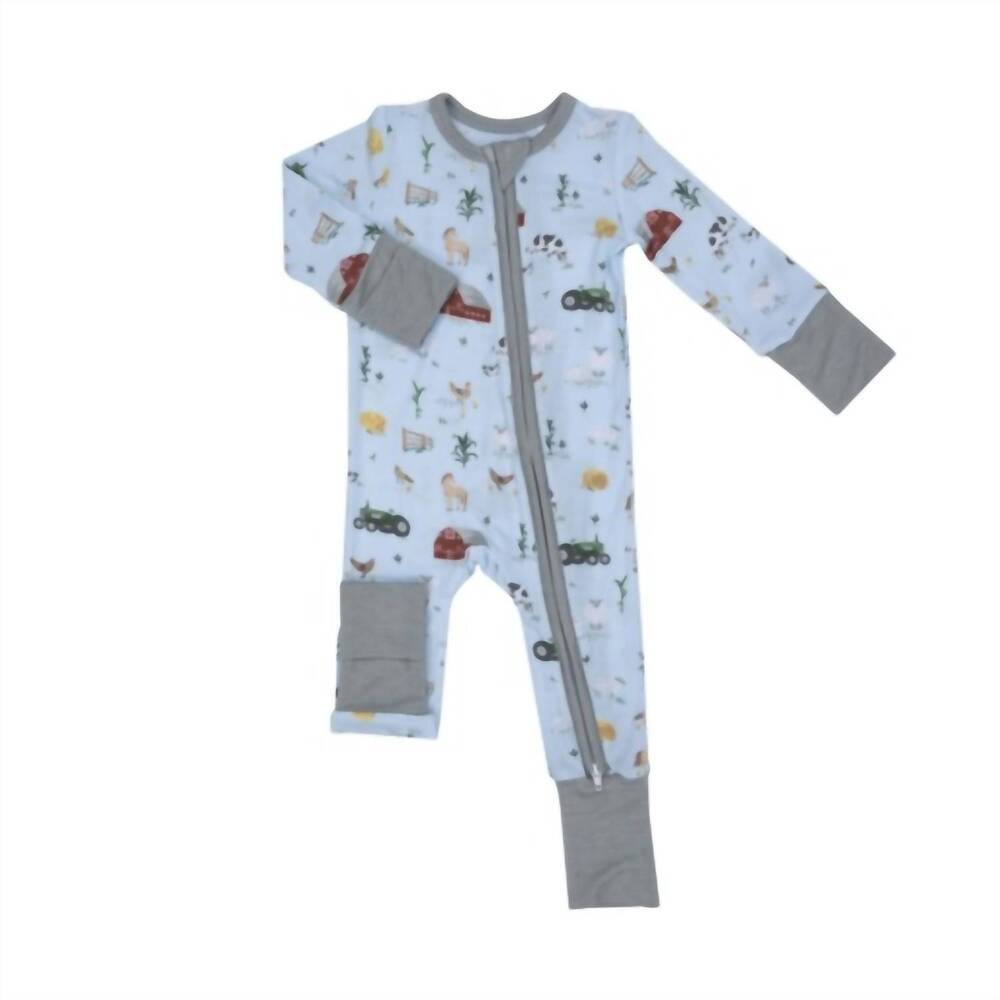 NEW ANGEL DEAR kid's 2 way zipper romper in blue
